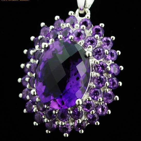 $3950 / NEW / EFFY / Fancy Purple Amethyst Necklace / 14K Gold - Picture 5 of 8